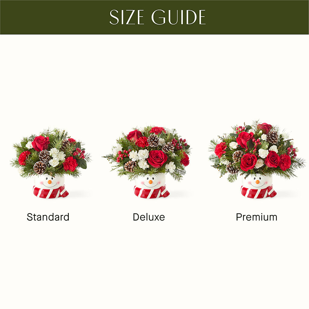 Jolly Snowman Bouquet – Heartfield Florist, Huntsville TX