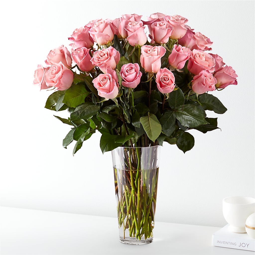 Long Stem Pink Rose Bouquet – Heartfield Florist, Huntsville TX