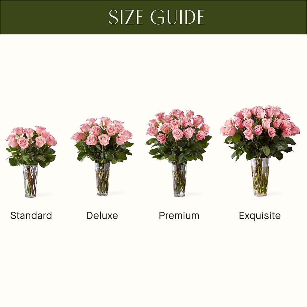 Long Stem Pink Rose Bouquet – Heartfield Florist, Huntsville TX