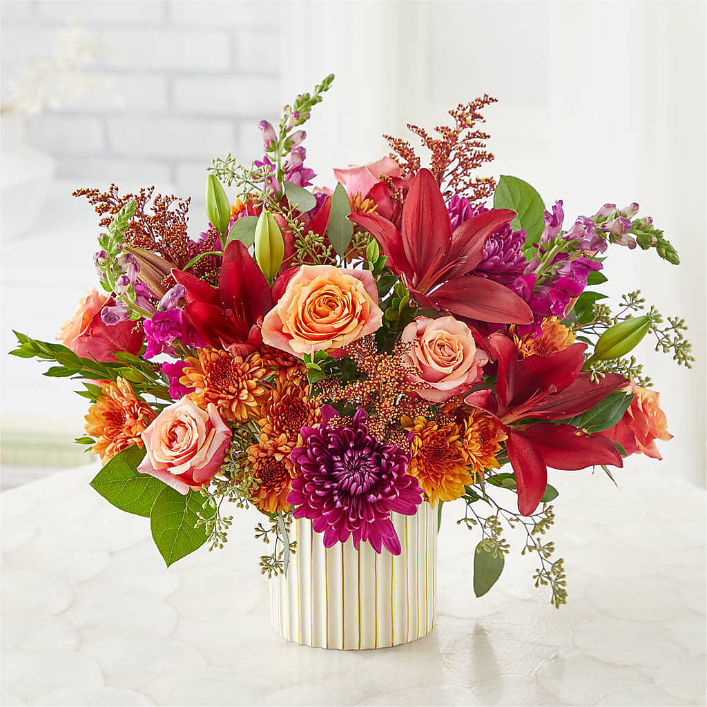 Burgundy Landscape Bouquet – Heartfield Florist, Huntsville TX