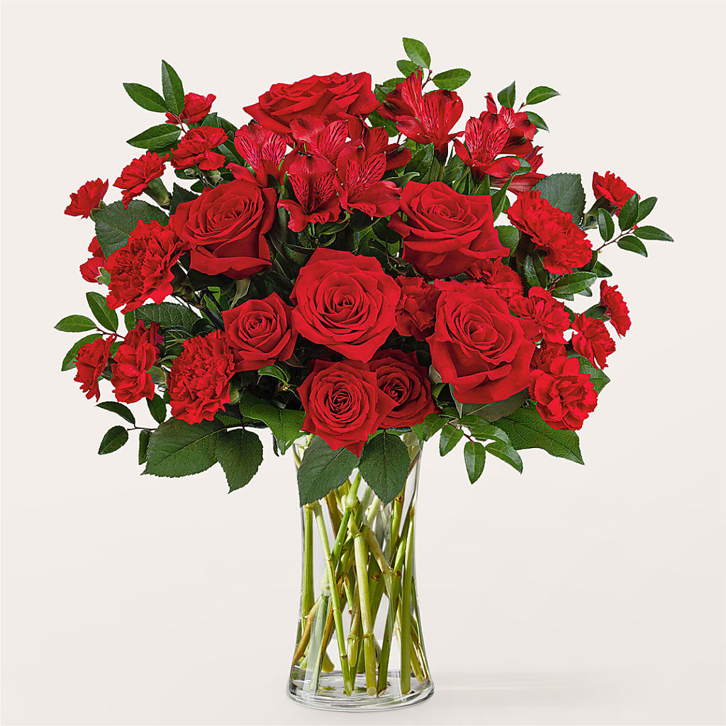 Brilliant Ruby Bouquet – Heartfield Florist, Huntsville TX