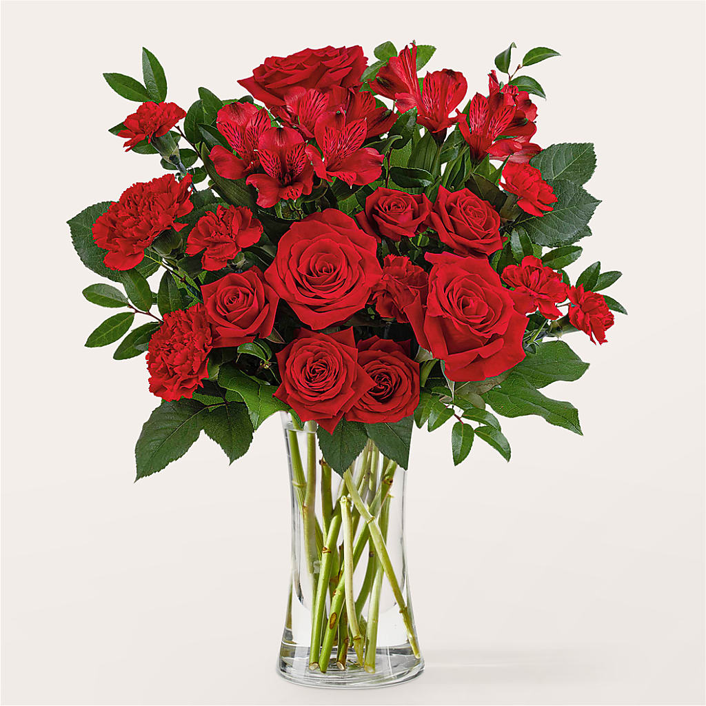 Brilliant Ruby Bouquet – Heartfield Florist, Huntsville TX