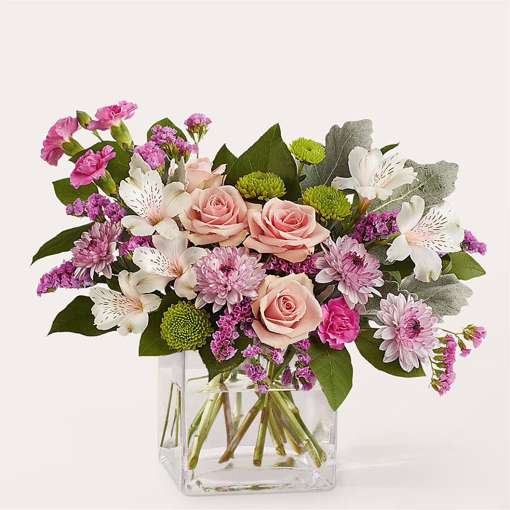Pink Suede Bouquet – Heartfield Florist, Huntsville TX