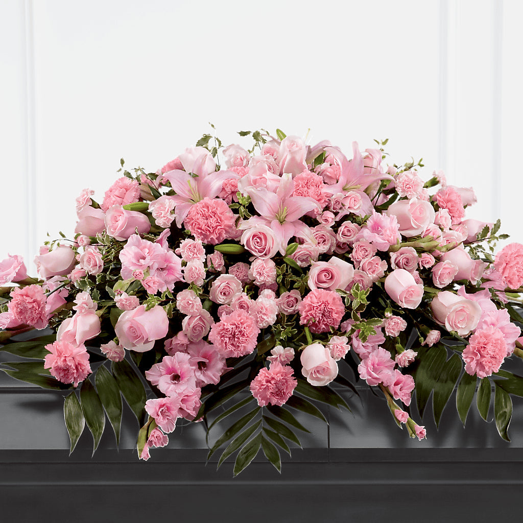 Garden of Comfort Casket Spray (Standard) – Heartfield Florist, Huntsville TX