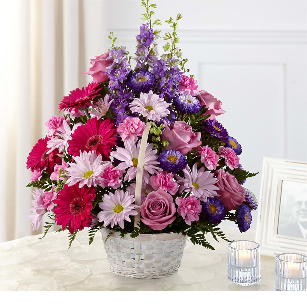 Pastel Peace Basket – Heartfield Florist, Huntsville TX