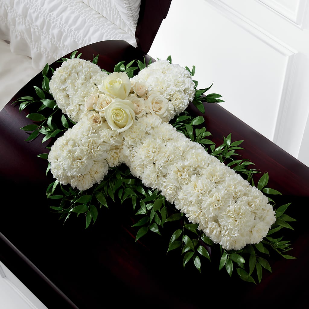 Peaceful Memories Casket Spray (Standard) – Heartfield Florist, Huntsville TX