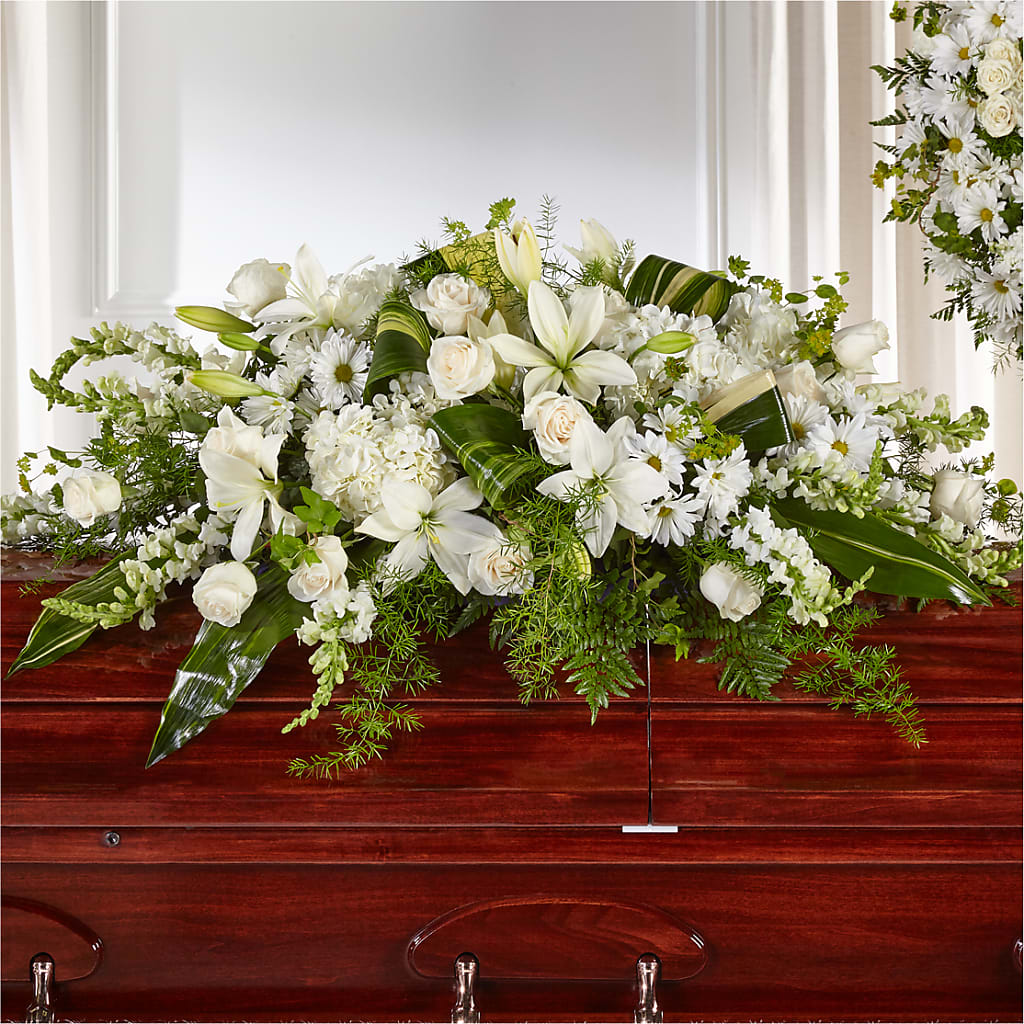 Abundance Casket Spray – Heartfield Florist, Huntsville TX