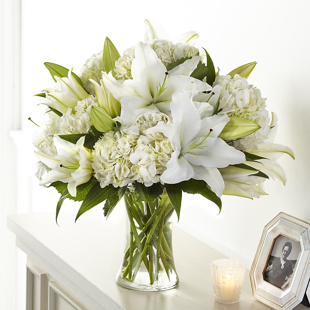 Compassionate Lily Bouquet – Heartfield Florist, Huntsville TX