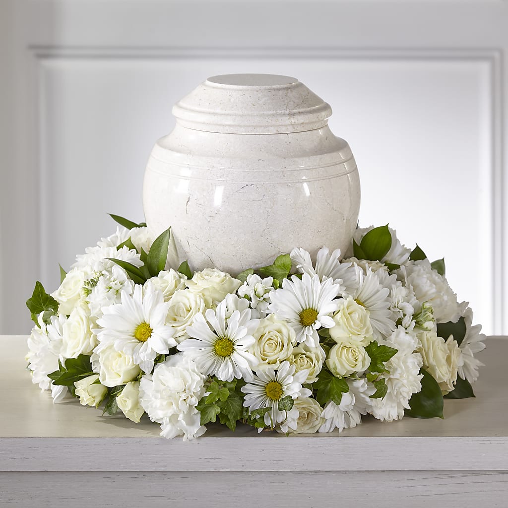 Ivory Gardens Cremation Adornment – Heartfield Florist, Huntsville TX