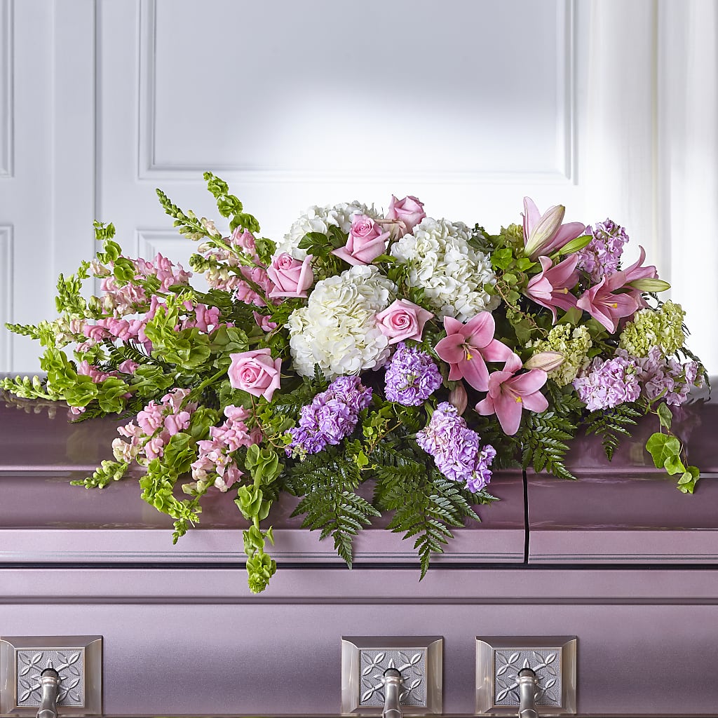 Life's Gratitude Casket Spray – Heartfield Florist, Huntsville TX