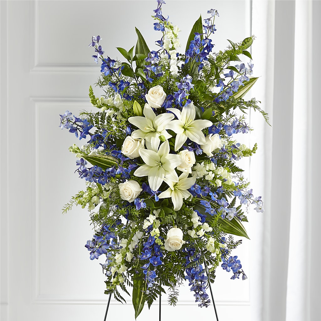 Faithful Friend Standing Spray – Heartfield Florist, Huntsville TX