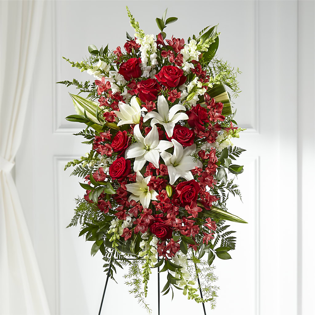 Everlasting Memory Standing Spray – Heartfield Florist, Huntsville TX