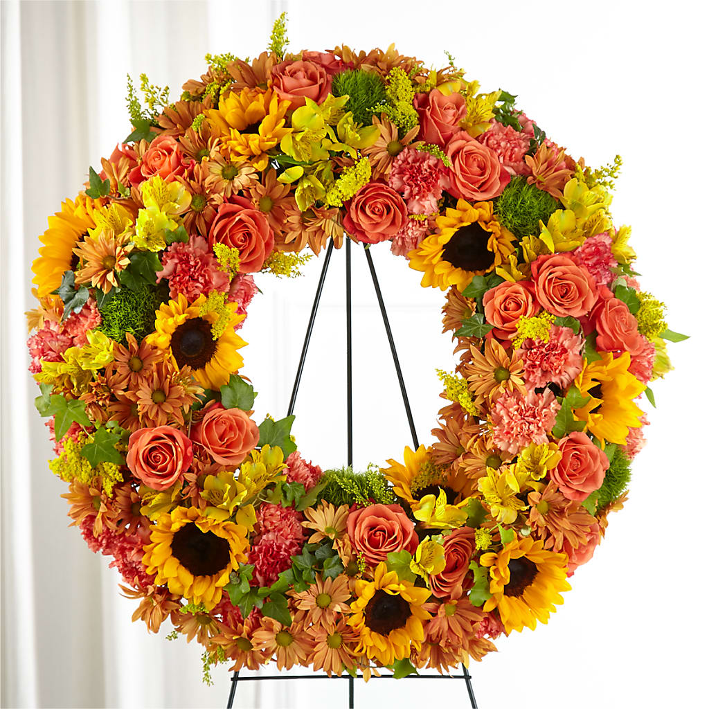 Autumnal Memories Wreath (Standard) – Heartfield Florist, Huntsville TX