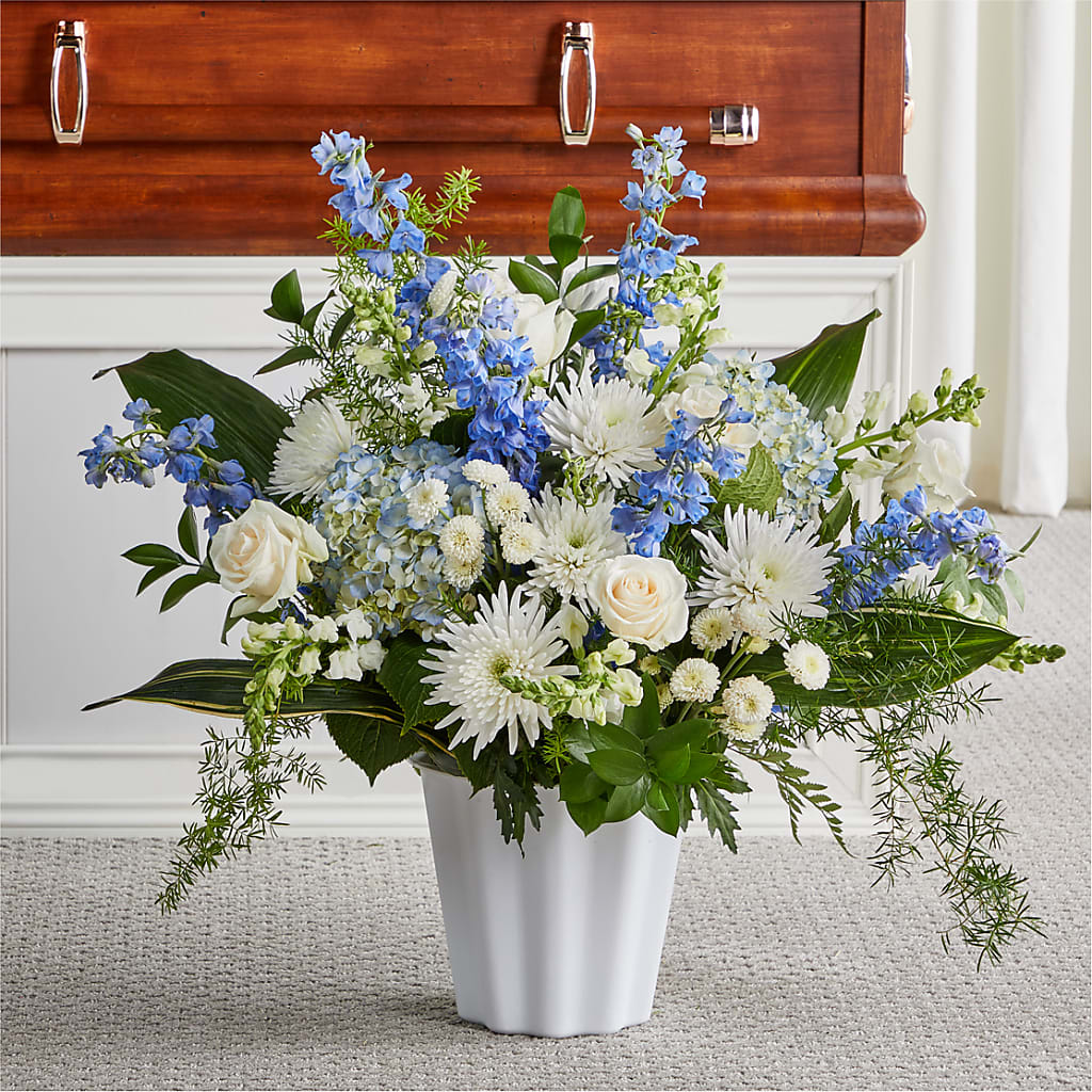 Everlasting Memories Floor Basket – Heartfield Florist, Huntsville TX
