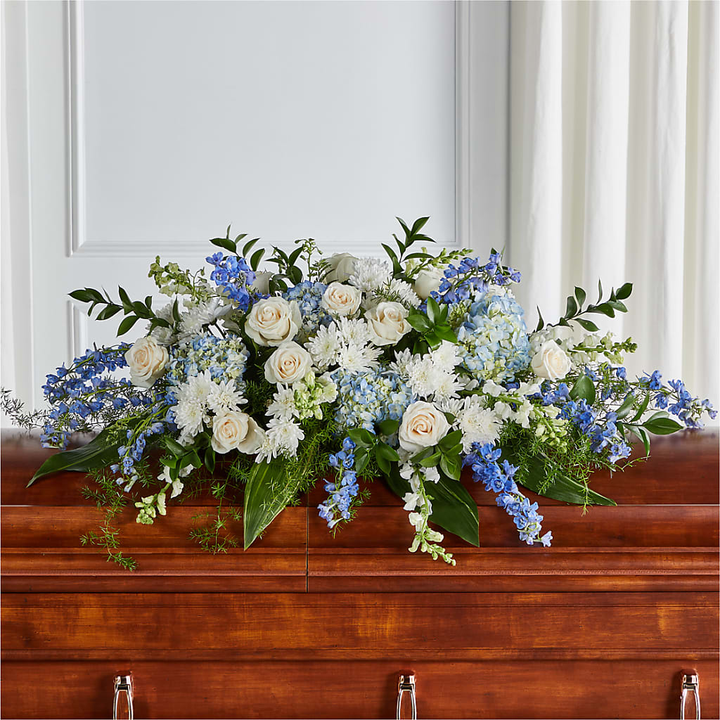 Timeless Essence Casket Spray – Heartfield Florist, Huntsville TX