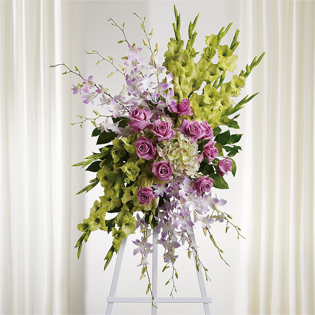 Lasting Legacy Standing Spray – Heartfield Florist, Huntsville TX
