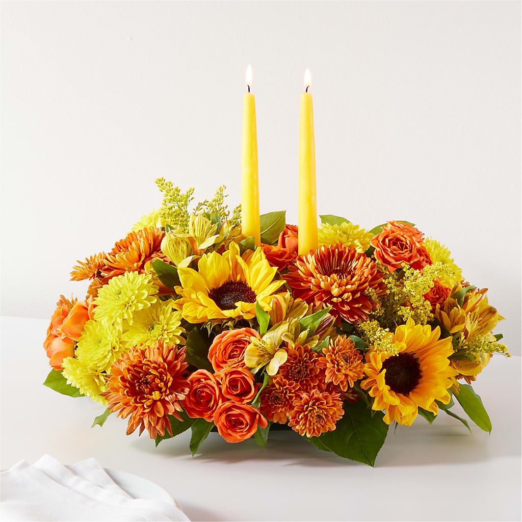 Autumn Harmony Centerpiece – Heartfield Florist, Huntsville TX