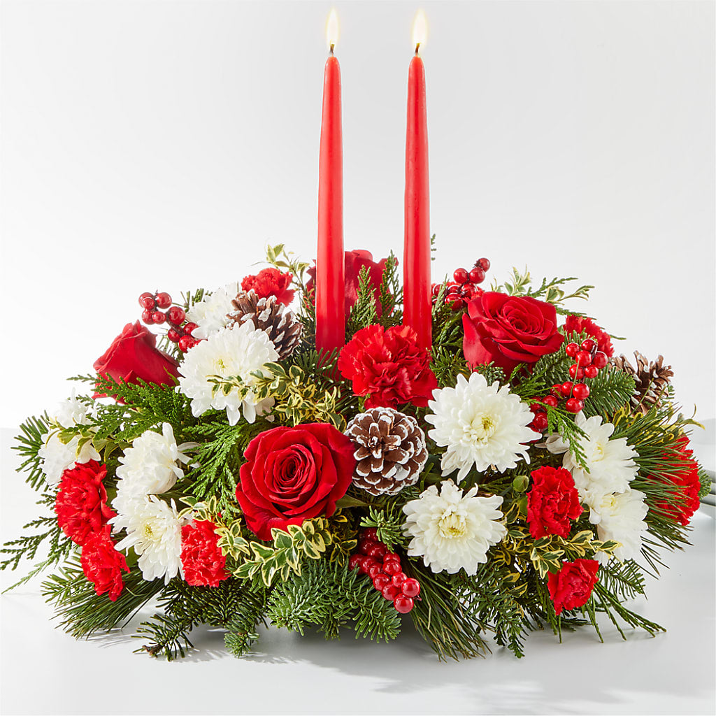 Holiday Soiree Centerpiece – Heartfield Florist, Huntsville TX