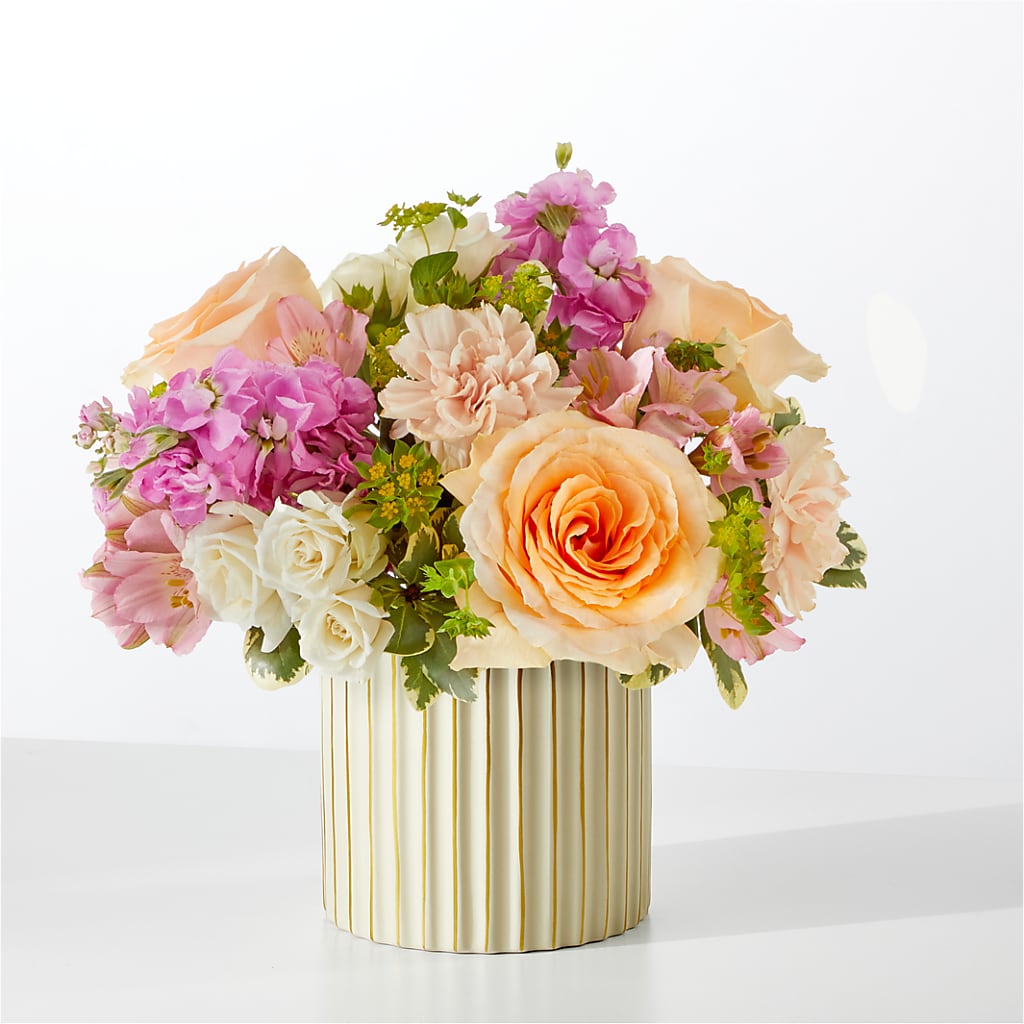 Paradise Bouquet with Ivory Vase – Heartfield Florist, Huntsville TX