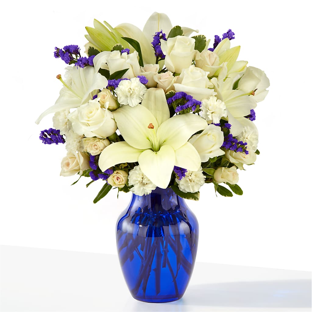 Sapphire Rush Bouquet – Heartfield Florist, Huntsville TX