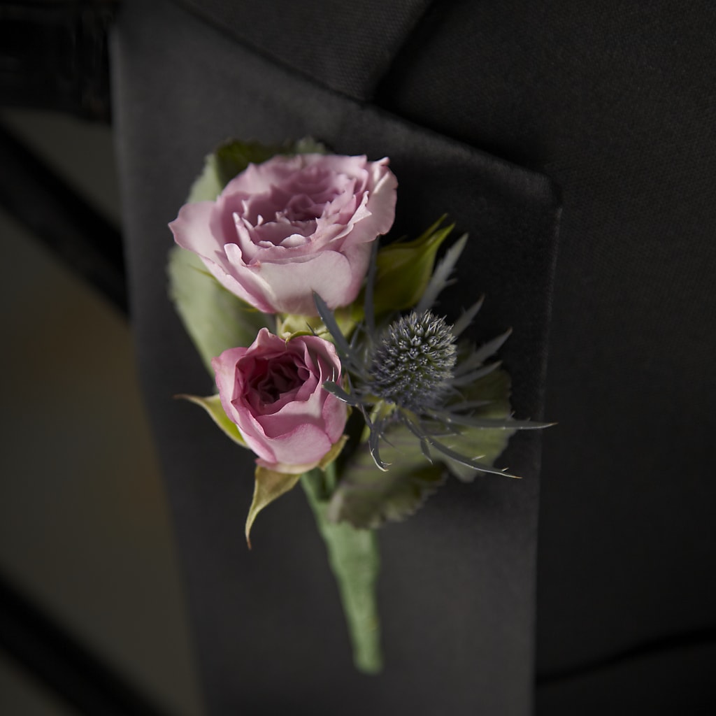 Veronica Boutonniere – Heartfield Florist, Huntsville TX