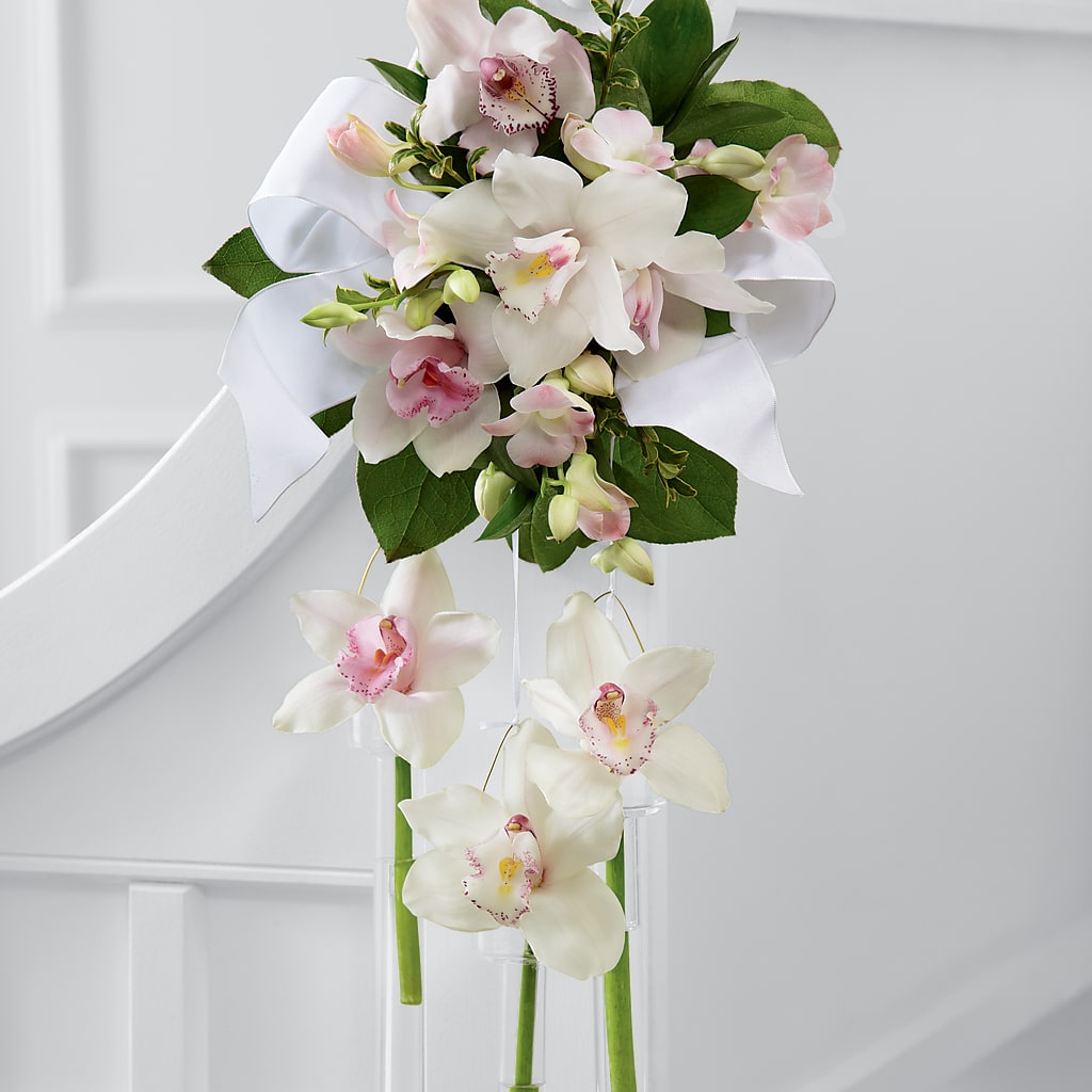 Perfect Entrance Pew Arrangement – Heartfield Florist, Huntsville TX