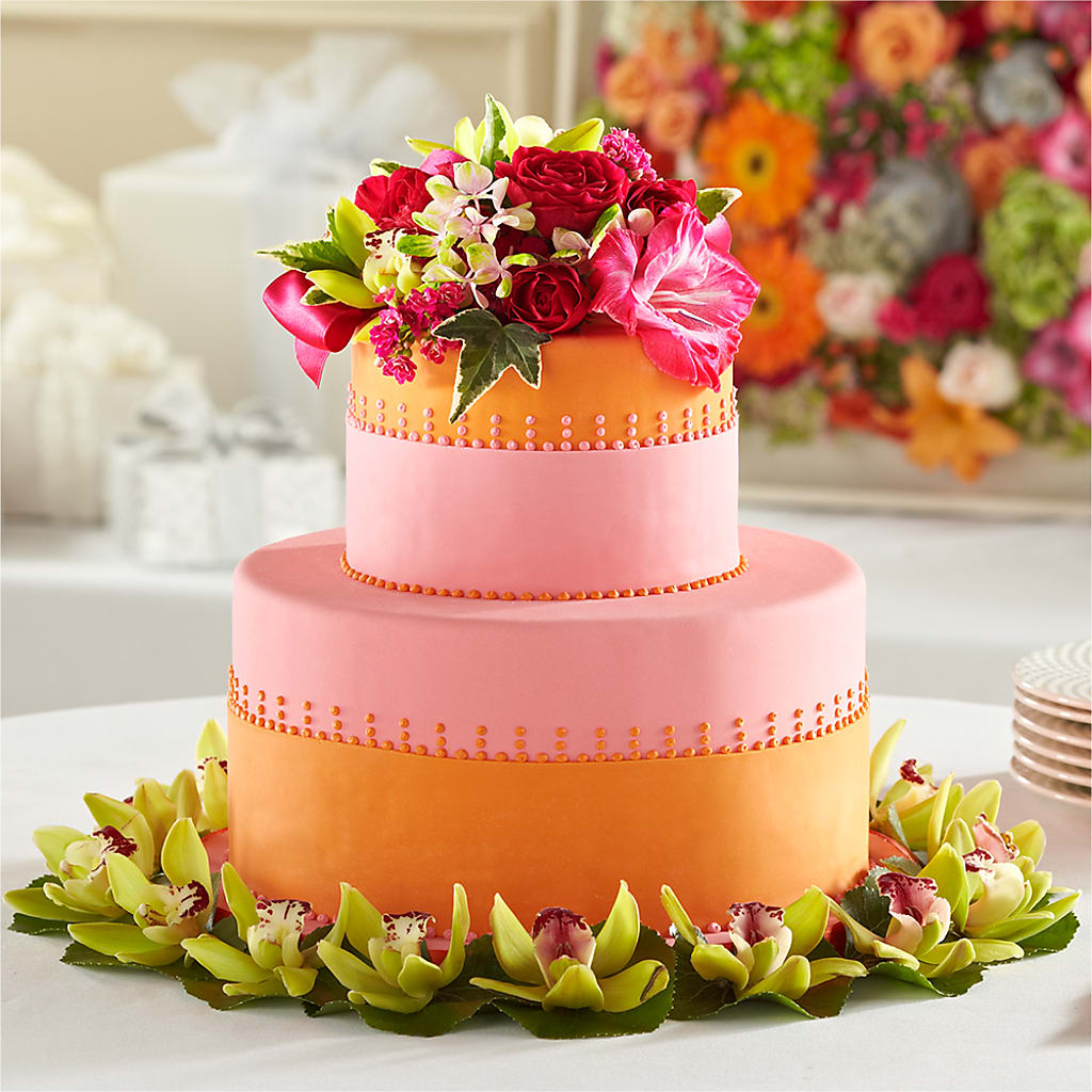 Sweet Citrus Cake Decor – Heartfield Florist, Huntsville TX