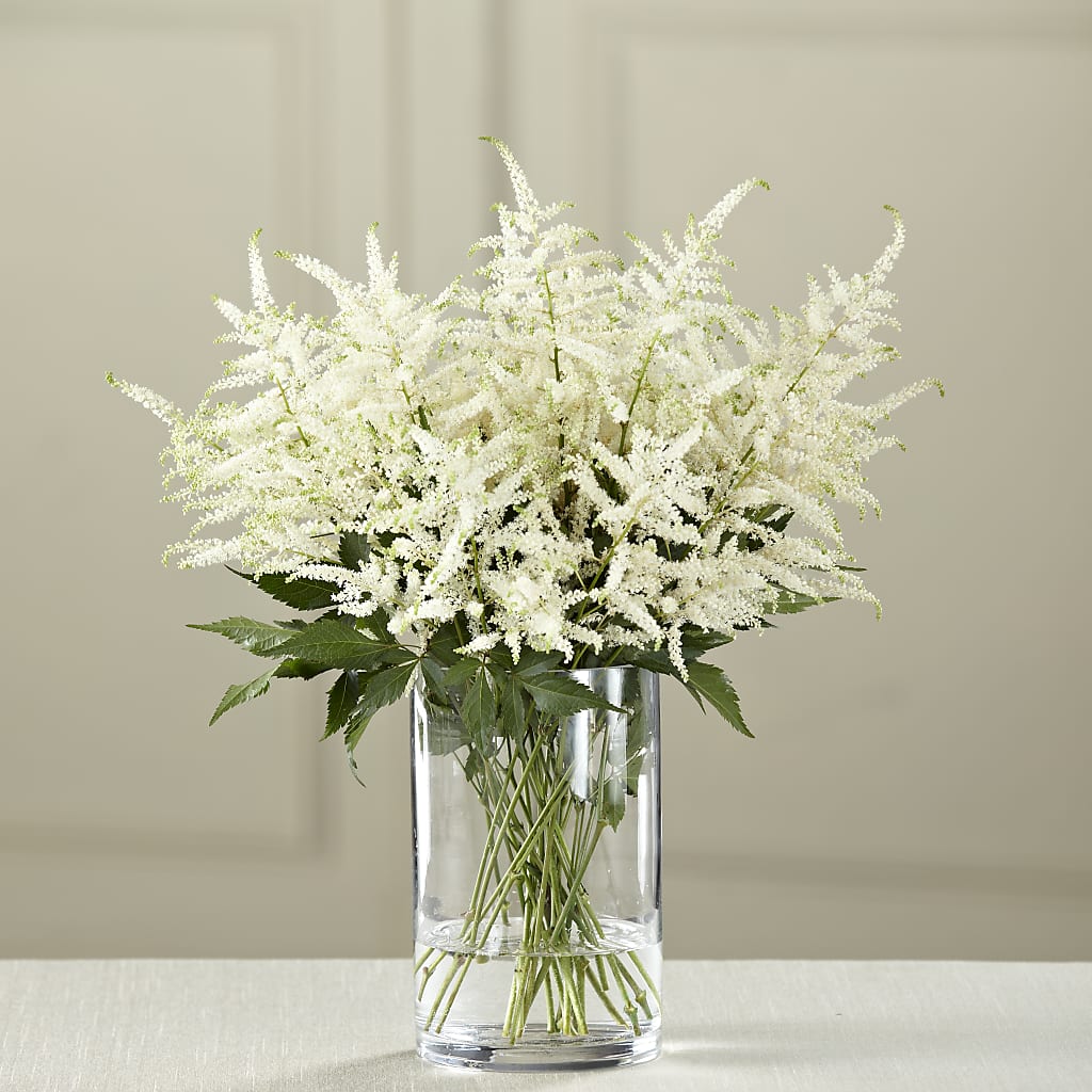 White Astilbe Bouquet – Heartfield Florist, Huntsville TX