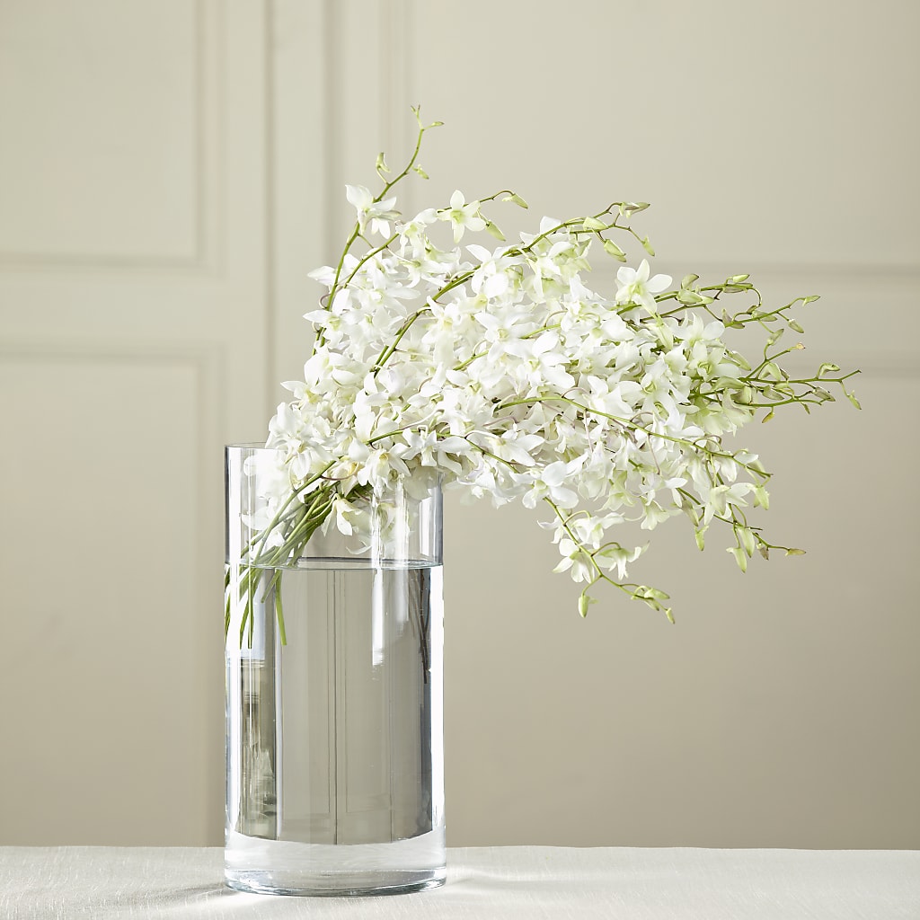 White Dendrobium Bouquet – Heartfield Florist, Huntsville TX