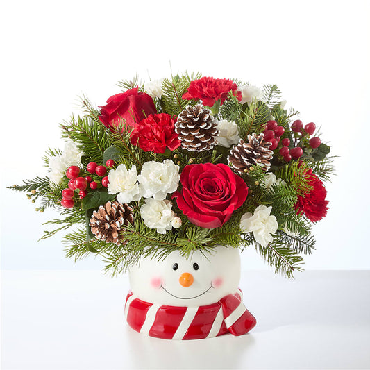 Jolly Snowman Bouquet –  Heartfield Florist, Huntsville TX