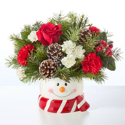 Jolly Snowman Bouquet –  Heartfield Florist, Huntsville TX