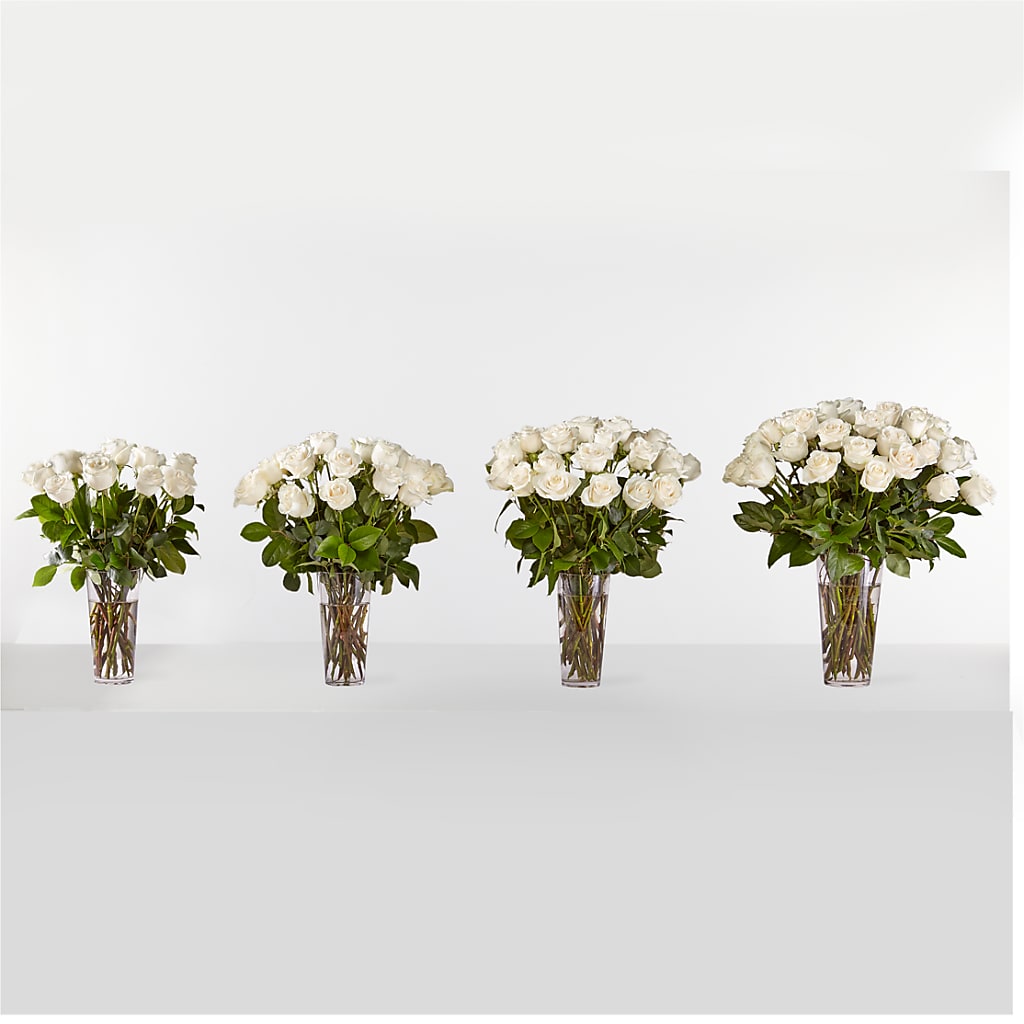 Long Stem White Rose Bouquet –  Heartfield Florist, Huntsville TX