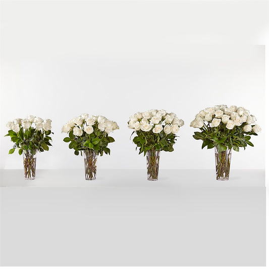 Long Stem White Rose Bouquet –  Heartfield Florist, Huntsville TX
