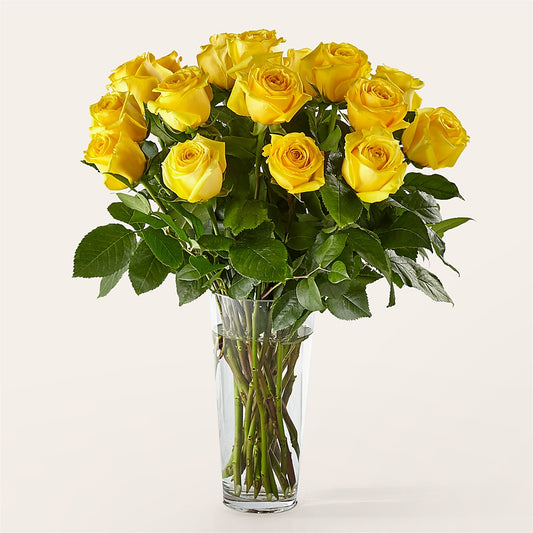 Long Stem Yellow Rose Bouquet –  Heartfield Florist, Huntsville TX