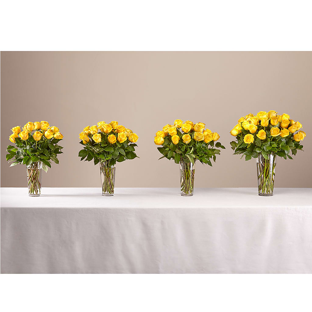 Long Stem Yellow Rose Bouquet –  Heartfield Florist, Huntsville TX