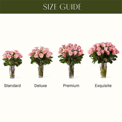 Long Stem Pink Rose Bouquet –  Heartfield Florist, Huntsville TX