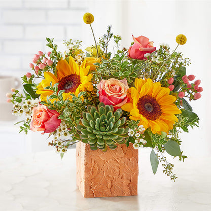 Sunflower Season Bouquet –  Heartfield Florist, Huntsville TX