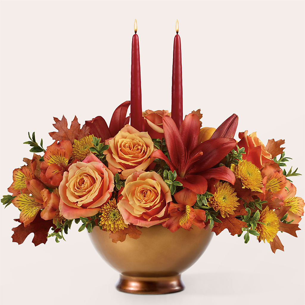 Harvest Table Centerpiece –  Heartfield Florist, Huntsville TX