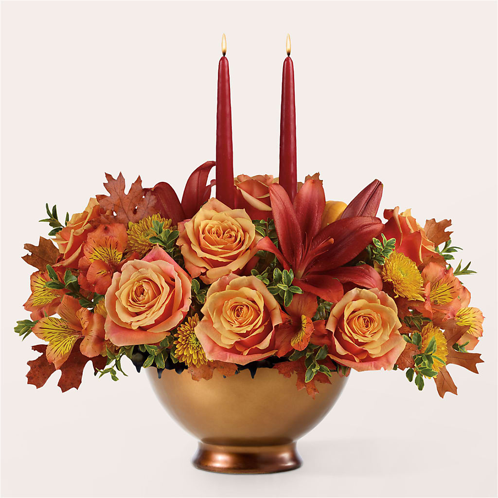 Harvest Table Centerpiece –  Heartfield Florist, Huntsville TX