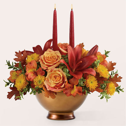 Harvest Table Centerpiece –  Heartfield Florist, Huntsville TX