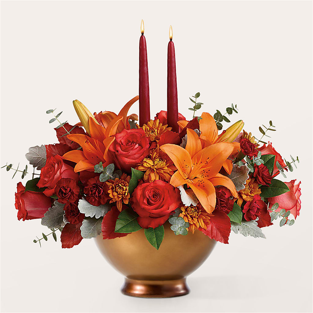 Fruits of Fall Centerpiece –  Heartfield Florist, Huntsville TX