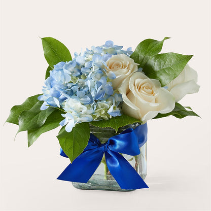 Sky Blue Delight Bouquet –  Heartfield Florist, Huntsville TX