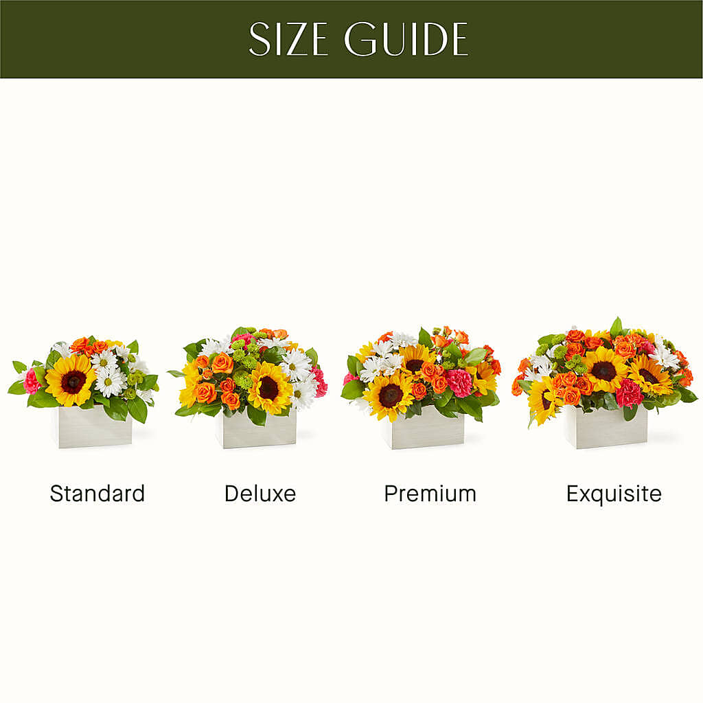Sun-drenched Blooms Box Bouquet –  Heartfield Florist, Huntsville TX