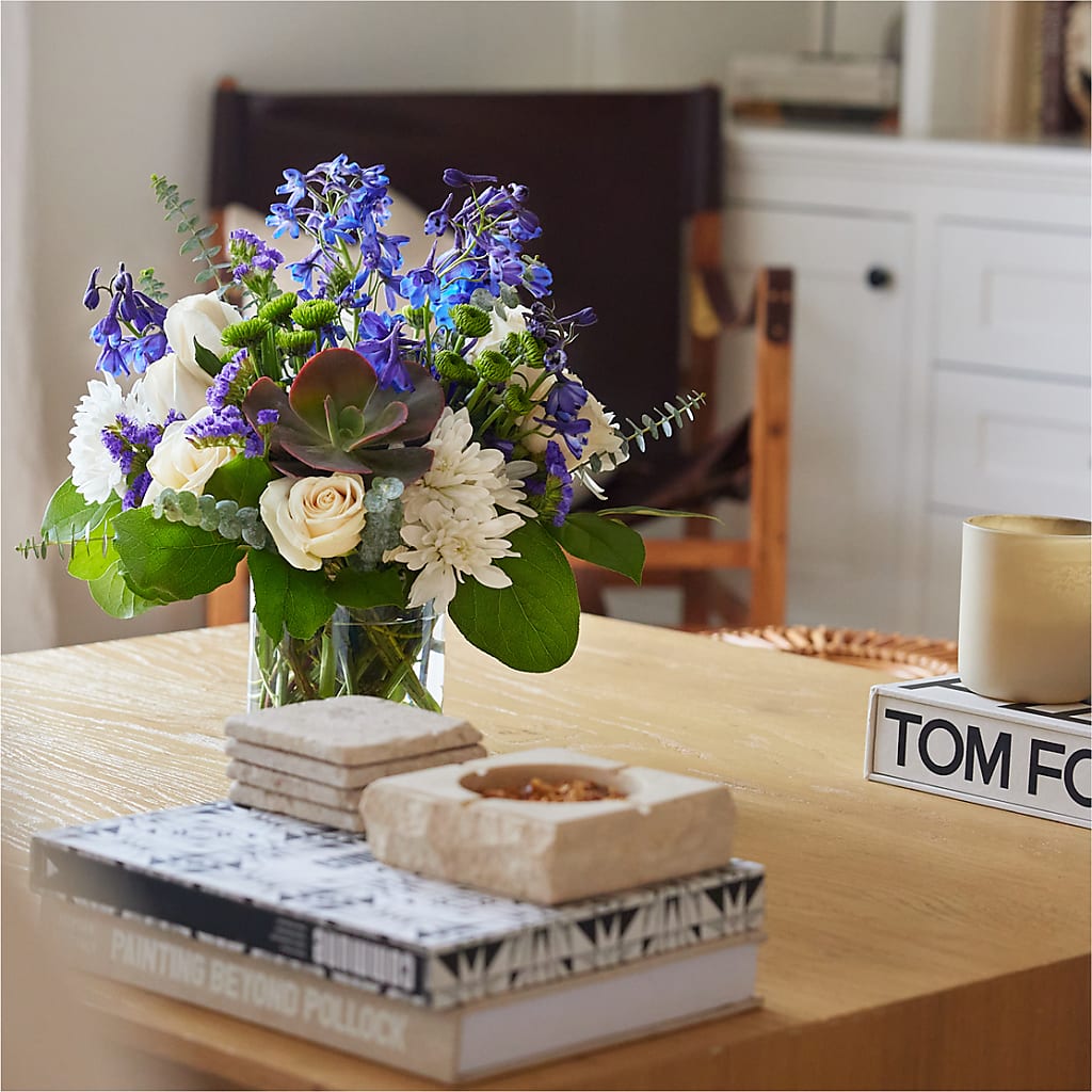 Cerulean Waves Bouquet –  Heartfield Florist, Huntsville TX
