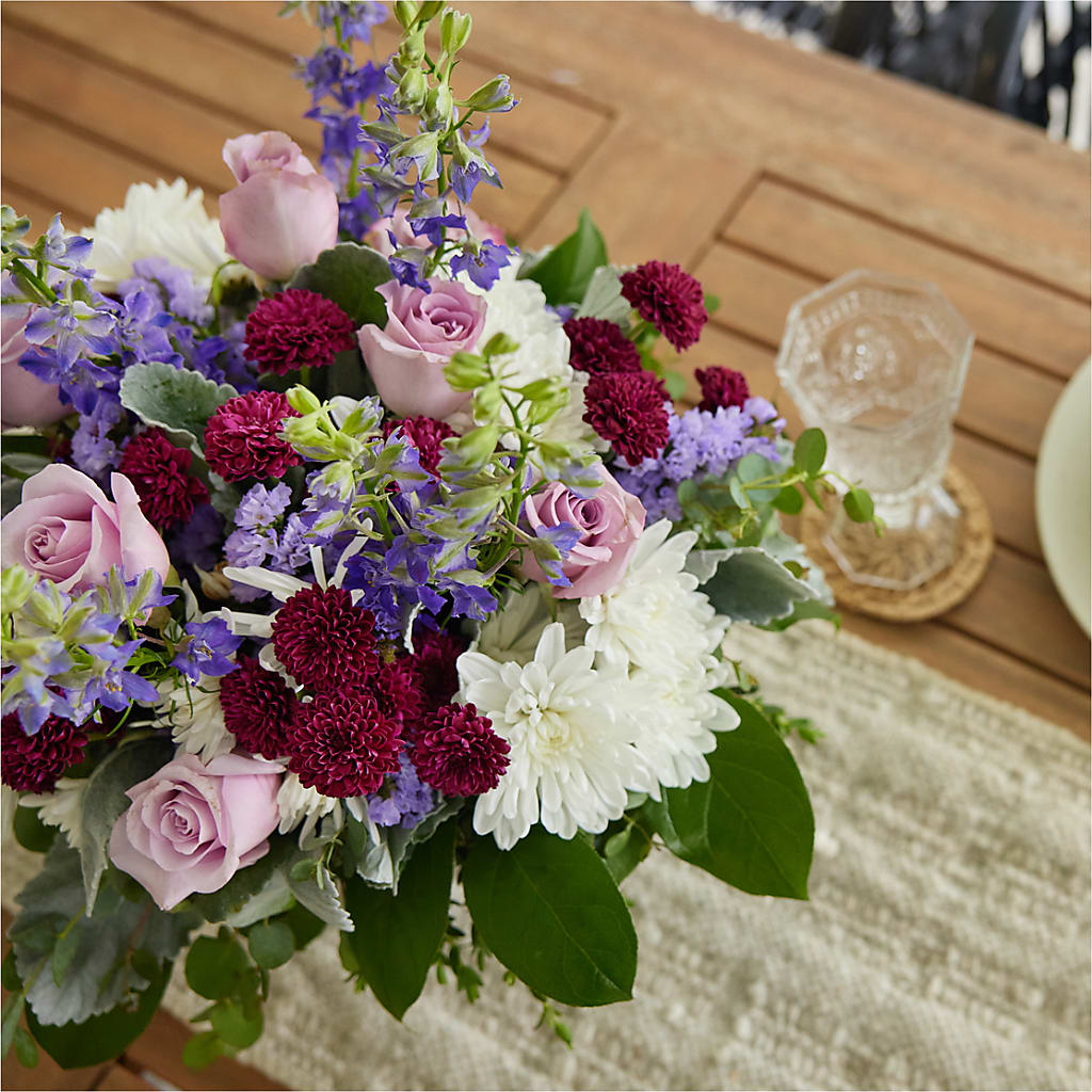 Violet Frost Bouquet –  Heartfield Florist, Huntsville TX
