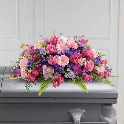 Glorious Garden Casket Spray –  Heartfield Florist, Huntsville TX