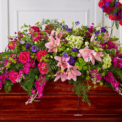 Radiant Tribute Casket Spray –  Heartfield Florist, Huntsville TX