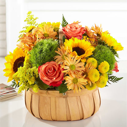 Harvest Sunflower Basket –  Heartfield Florist, Huntsville TX