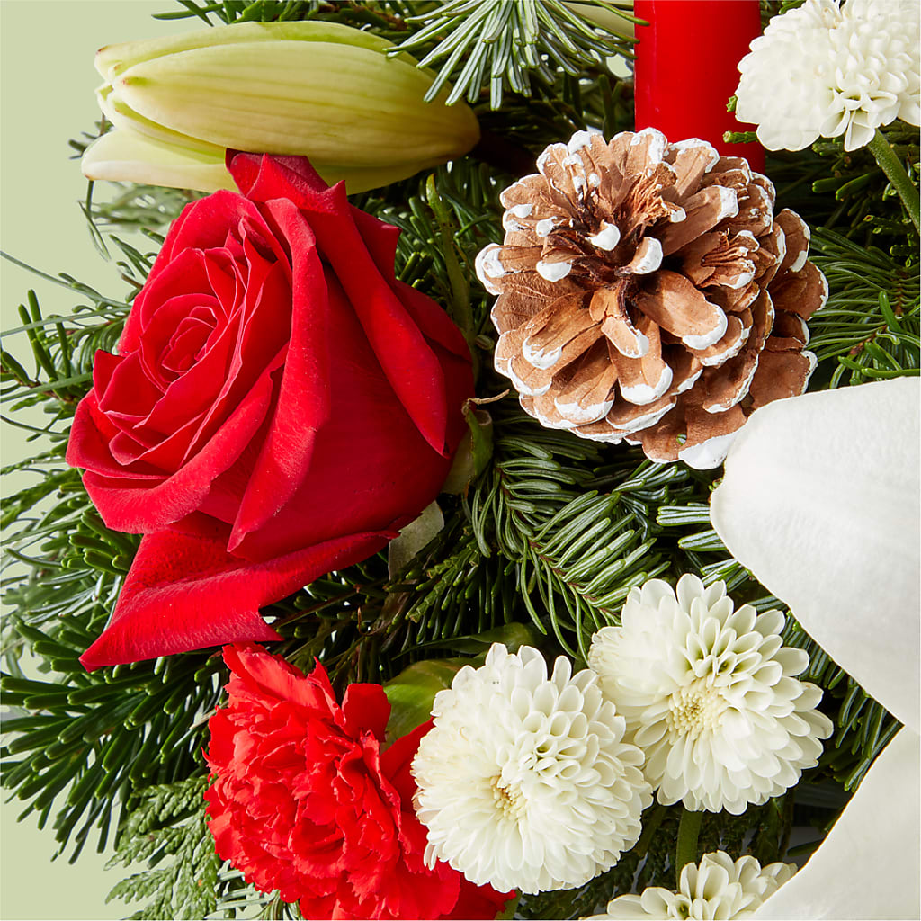 Seasonal Festivities Centerpiece –  Heartfield Florist, Huntsville TX