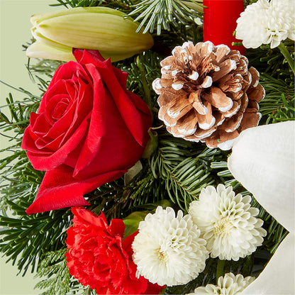 Seasonal Festivities Centerpiece –  Heartfield Florist, Huntsville TX